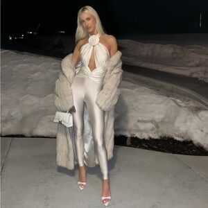 Ronny Kobo - Abreen Catsuit in Pearl